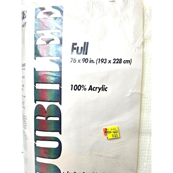 Vintage Jubilee Ivory Full Size 76 x 90 Thermal Blanket Year Round Comfort USA - Picture 2 of 10